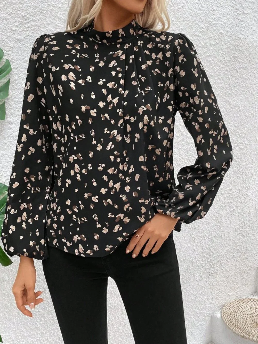 Black Casual Women's Long Sleeve Shirt